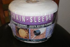 Drain sleeve filter fabric sock prevents clogging 4&#034; x 100 &#039; ~ new for sale