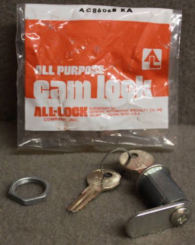 New All-Lock Multi Purpose Cam Lock w/ Keys MN. AC8606B KA 1 1/8&#034; Shaft