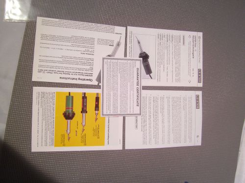 Leister Leaflet 21A Labor/Diode &amp; Operating Instr. Hot Air Welding Tool 104A