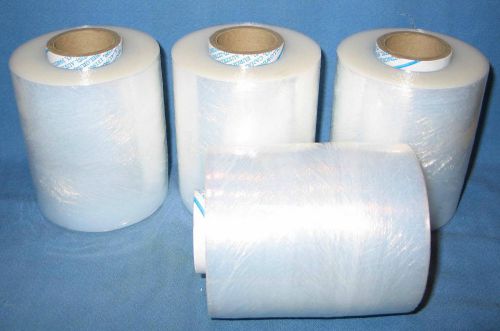 4 Rolls Goodwrappers Clear Banding Stretch Wrap 5 in x 1000 ft - 90 Gauge
