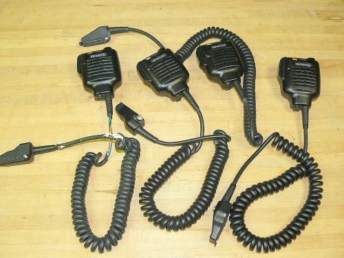 4 kenwood kmc-25 rugged speaker-microphones untested for parts or repair for sale