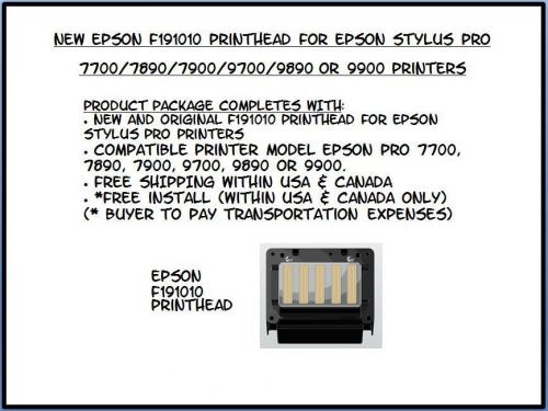 NEW &amp; ORIGINAL F191040/191010 PRINTHEAD FOR EPSON 7700 9700 9900 7900 PRINTERS