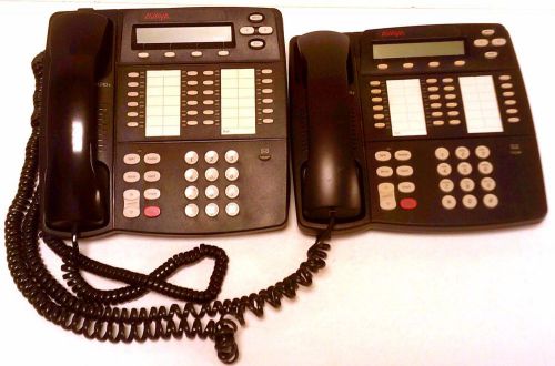 Lot of 2 Avaya Merlin Magix 4412D+ 4424D+ Telephone Black LCD 24 Button 2 Line