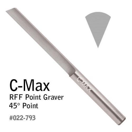 Graver C-Max RFF Point Graver 45 Degree, Tungsten Carbide, Made in the USA