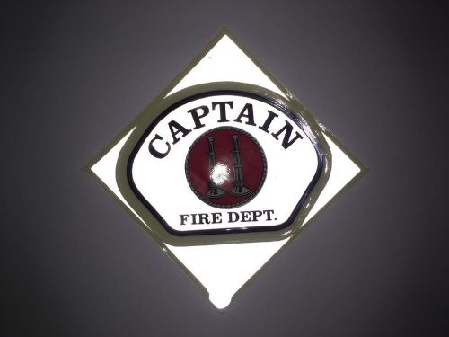 Glo-flex &#034;captain&#034; rank sticker, fire rescue, reflective, glow in the dark for sale