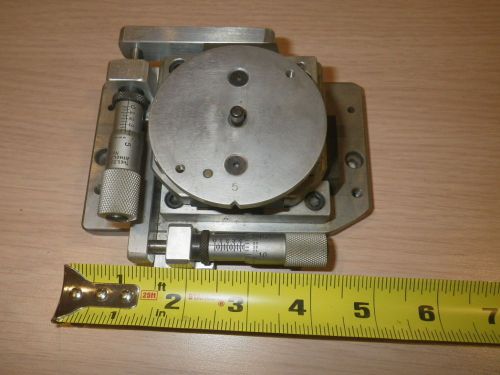 CUSTOM MADE  2-Axis Adjustable Linear Stage w/ Micrometers