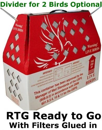 Usa 1pc horizon light rtg live bird poultry aviary shipping box optional divider for sale