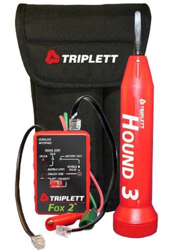 Triplett fox &amp; hound 3399 premium wire and cable tracing kit with tone genera... for sale