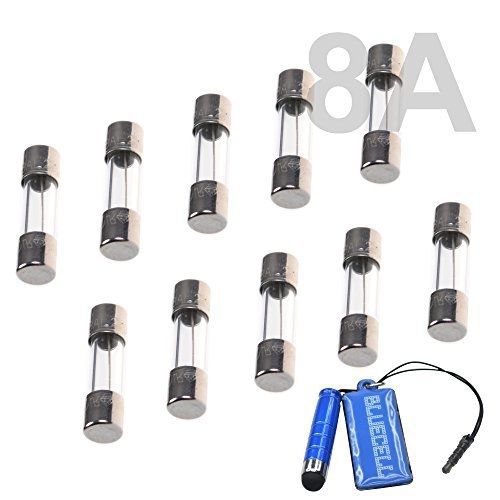 Bcp pack of 10 pcs f8al fast-blow fuse 8a 250v glass fuses 5 x 20 mm (8amp) for sale