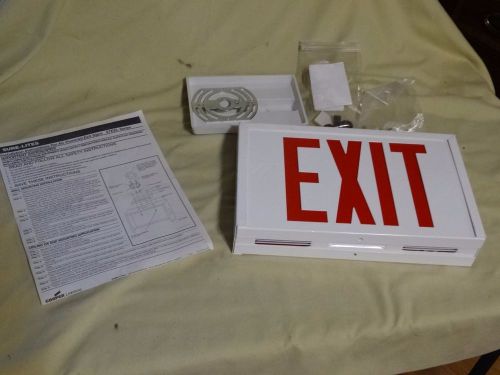 Sure Lite Double Sided EXIT sign NEW brackets, hardware, instructions