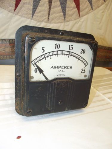 Vintage 1930&#039;s-40 Weston Ampere Meter Art Deco Looks to be in Working Order