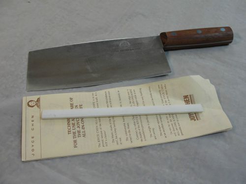 Joyce Chen 8&#034; Chrome Molybdenum Cleaver Knife Sharp Excellent  Shape Japan cover
