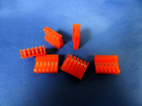 640426-6  MTA-156 Connector Assy, 18 AWG Orange, 6 Position closed  -  QTY of 6
