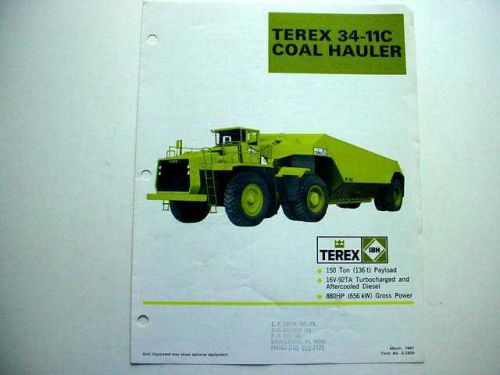 3 Terex 33-11B &amp; 33-11C &amp; 34-11C  Coal Hauler &amp; Trucks