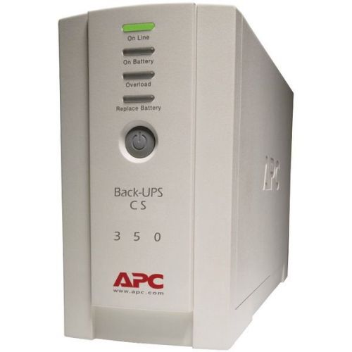 APC BK350 Back-UPS System CS 350 w/6 Outlets -3 UPS/3 Surge