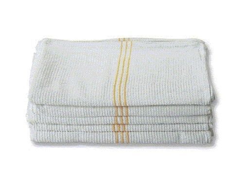 50 dozen gold stripe ribbed bar mops kitchen towel 32oz for sale
