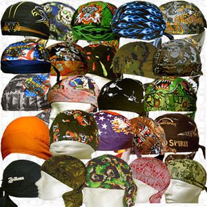 Sweatband head do lot doo rag du skull biker cap wear hat paisley save bandana for sale