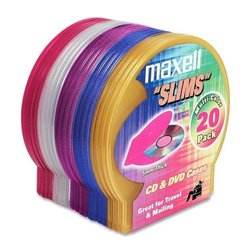 Maxell Cd-355 Jewel Cases - Jewel Case - Book Fold - Plastic - Blue, Red, Gold,