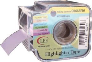 Lee products co. 1 7/8-inch wide, 393-inch long removable highlighter tape with for sale