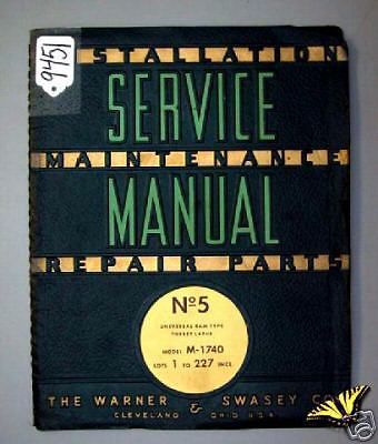 Warner&amp;Swasey Parts Manual for No.5 Turret Lathe