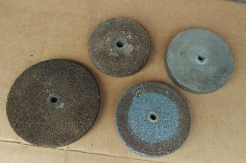 4 vtg bench Grinding wheels tools parts,machine shop used tools junk drawer lot