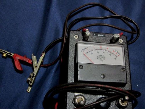 METRO TEL MT-8455 L2 Kick Meter w/Voltmeter Ohmmeter &amp; Polarity 5-Way Leads Case