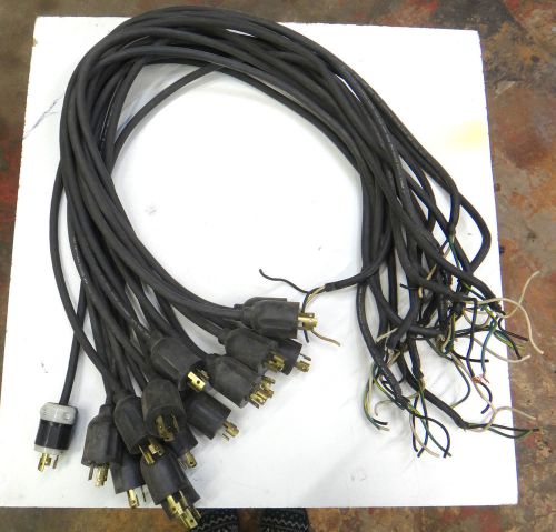 Lot of 17 Connectors Twist Lock Pigtail Pig Tail Wires 16/3 each approx 44&#034; long