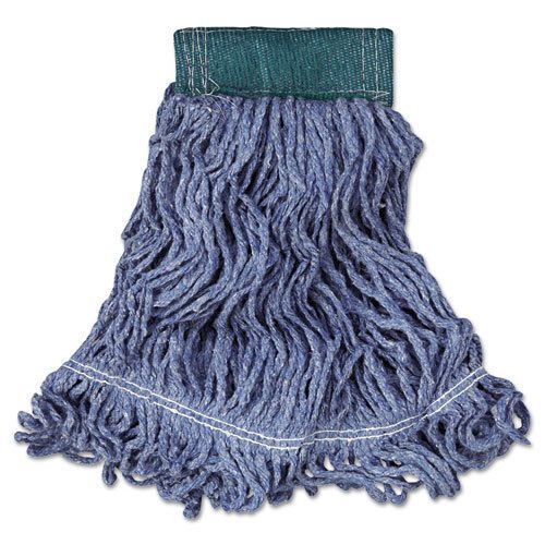 Super stitch blend mop head, medium, cotton/synthetic, blue, 6/carton for sale