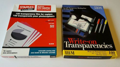 Lot of 2 Packs of 100 Sheets Transparency Film For Copiers Approx. 200 Sheets