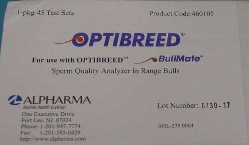 Optibreed 460105 Test Kits &#034;Bull&#034; For Alpharma SQA IV&#039;s - Progeny