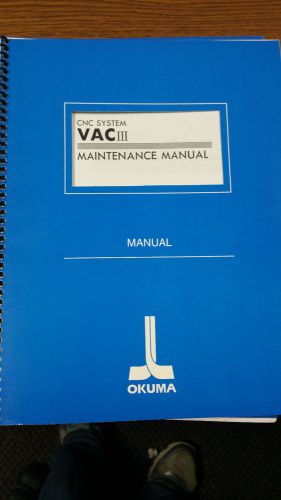 Okuma  VACIII Maintence Manual