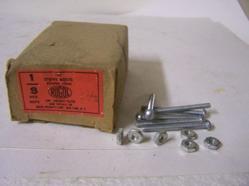 Stove Bolt 1/8&#034; x 1 1/2&#034; Round Head Slotted w/Hex Nuts Zinc Chromate Qty. 100