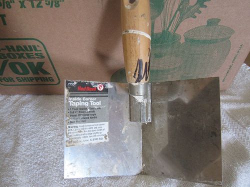 Red Devil Inside Corner Taping Tool Drywall Trowel Hand Tools  Home Mud 4&#034; Side