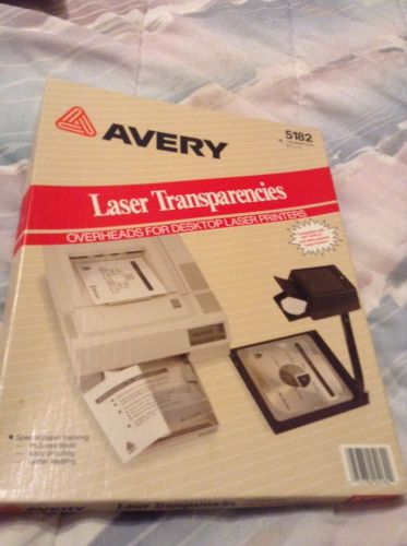 Avery #5182 Laser Transparencies 8.5&#034; x 11&#034; (28 Sheets)  Open Box -Remanent&#039;s