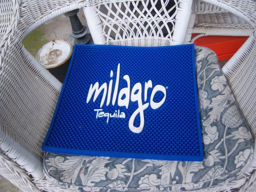 MILAGRO TEQUILA BLUE BAR MAT 14 3/4&#034; X 14 3/4&#034; EUC!