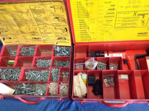 HILTI DX200 PISTON DRIVE TOOL TWO TOOL BOXES FILLED WITH PARTS