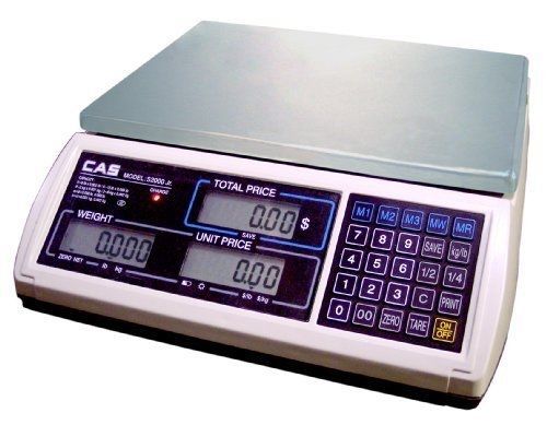 CAS S-2000 Jr Price Computing Scale with LCD Display 30 lbs