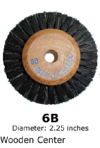 12 Pack Of Brush Wheels With Wooden Center 6B - 2.25 inches (B20) Dental Lab