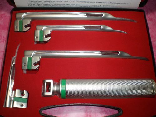 Miller Fiber Optic Laryngoscope Set With 4 Blades and C Size Handle - Economy