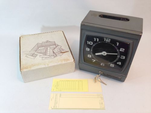 Cincinnati Time Recorder Co Time Clock Model 3270 &amp; Punch Cards