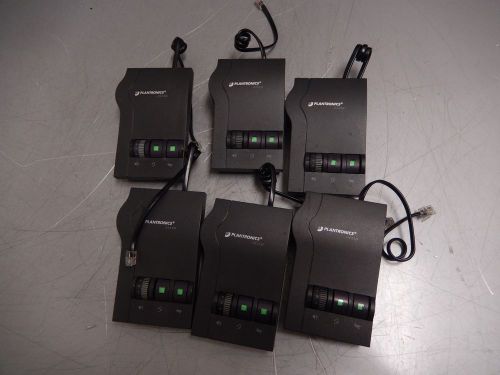 Lot of 6x plantronics vista m12 headset amplifiers w/ pigtail cables for sale