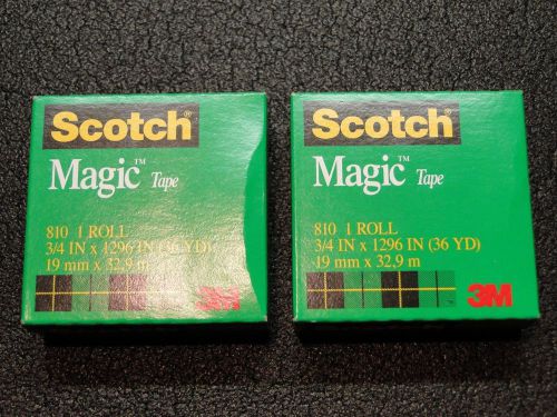 Scotch  3M  Magic Tape 4 Rolls 19mm x 32.9m   3/4 IN x 1296 IN   ( 36YD )   3M