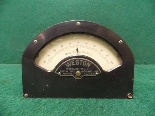 Vintage Weston model 264 electric DC Milliamp Meter No. 38369
