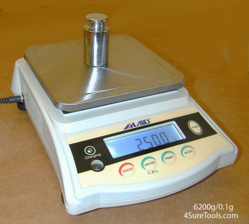6200g x 0.1g 4sure gx6200 pro laboratory industrial jewlery scale 120v + battery for sale