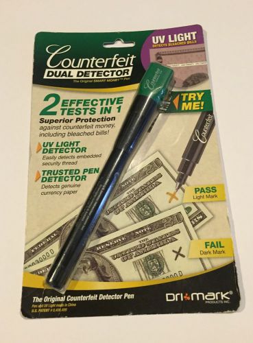 Dri Mark Products Inc Counterfeit Detector Pen, 2-n-1l UV Light-Dry Mark, Black