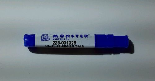 Carbide 1/8&#034; 4fl ball monster tool usa 223-001028 tialn carbide end mill for sale