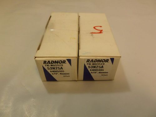 Radnor Model 53N25A 5/16&#034; #5 Alumina TIG Nozzle ( 20EA)