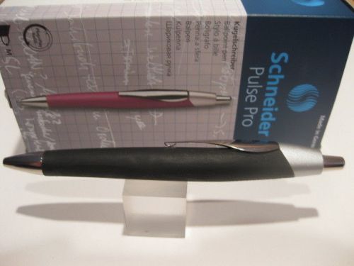 SET OF 2 SCHNEIDER PULSE PRO BLACK BALLPOINT PEN-PARKER STYLE MED BLACK INSERT