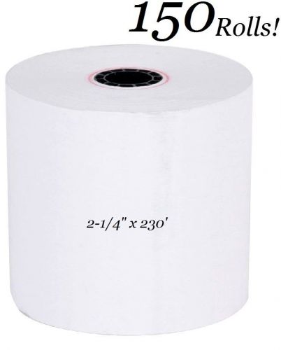 2-1/4&#034; x 230&#039; Thermal Receipt Paper Rolls Case Of 150 Pos Cash Register NEW !