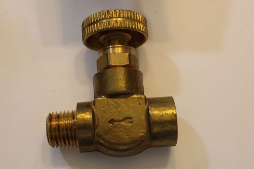 Norgen 17-001-114 low pressure 1/4&#034;  needle valve  nib  brass for sale